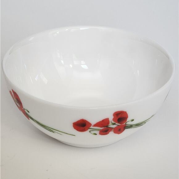 Luminarc Diwali Hypnosis Red Poppy Small Bowls – Set of 2, 4.7" Glass Bowls - Picture 4 of 9